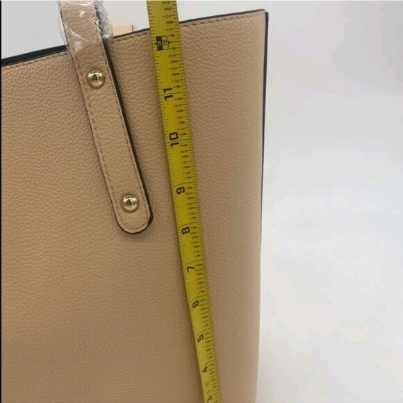 #15 Jessica Moore Luxe Handbag Peach Large NWT - Picture 4 of 5